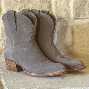 Tecovas Grey Suede Booties size 5